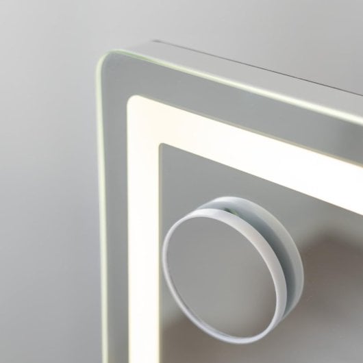 Flamingueo Espejo Maquillaje con Luz Tira LED Redondeada Regulable 3 Modos de Luz Control Táctil