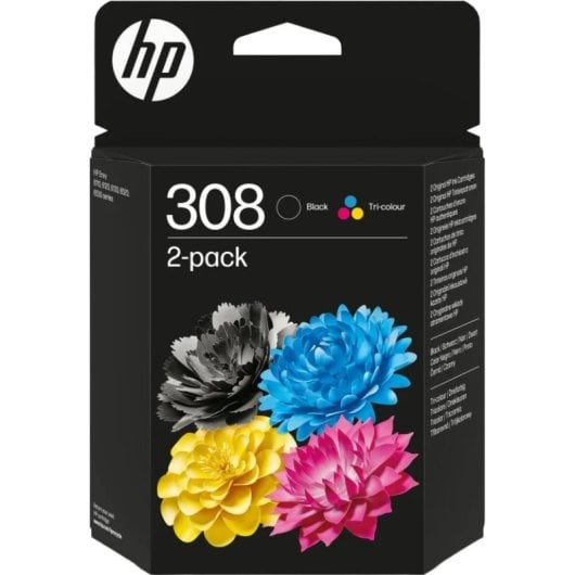 Cartuchos de Tinta Original HP 308 Negra/Tricolor Paquete de 2 Unidades