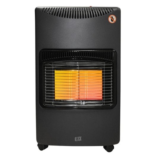 Klack Estufa de Gas 4.2Kw con Asas Y Ruedas Negro