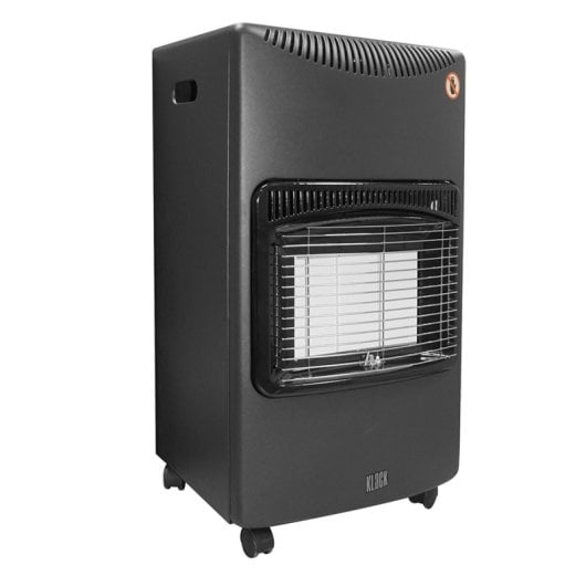 Klack Estufa de Gas 4.2Kw con Asas Y Ruedas Negro