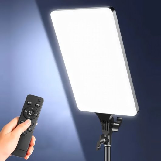 Klack Luz LED para Fotografía Y Vídeo con Mando Y Trípode de 2.1m 50W Negro