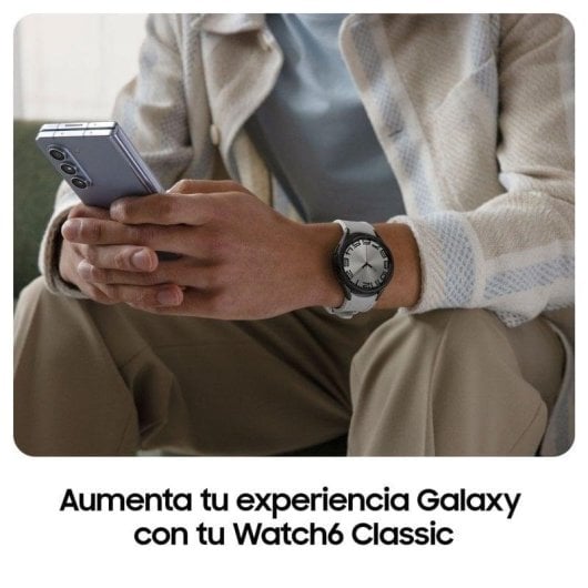 Samsung Galaxy Watch6 Classic LTE 43mm 4G GPS NFC Super AMOLED Noir Etanche IP68 SpO2 ECG