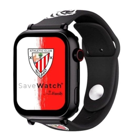 SaveFamily Plus Athletic Club Bilbao 4G GPS 40mm Ecrã Digital Preto IP67 SOS