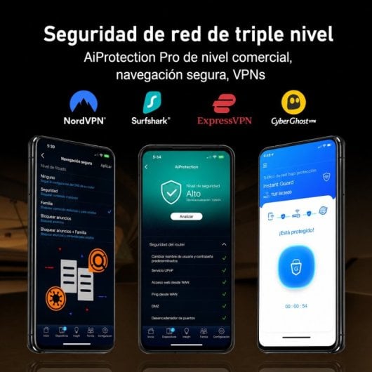 ASUS TUF Gaming BE6500 Router WiFi 7 Doble Banda AiMesh/VPN/AiProtection