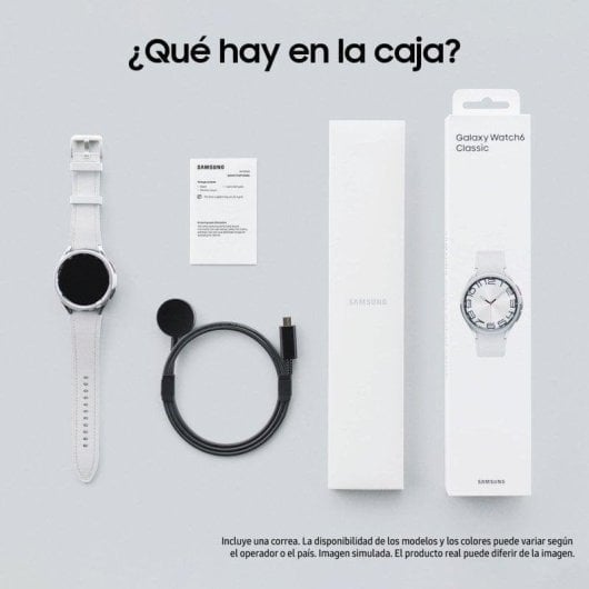 Samsung Galaxy Watch6 Classic LTE GPS 47mm Super AMOLED Argent Étanche IP68 SpO2 ECG