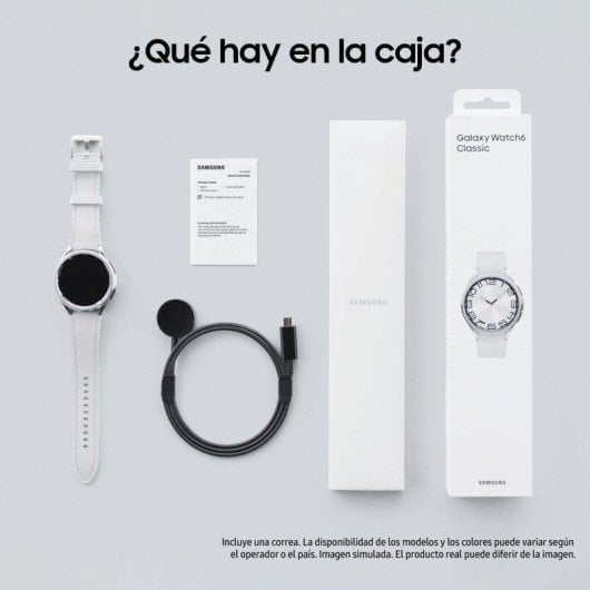 Samsung Galaxy Watch6 Classic LTE 47mm Super AMOLED GPS 4G NFC Argent IP68 SpO2 Pulsomètre