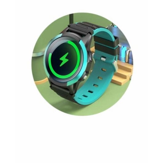 SaveFamily Slim 4G GPS 1.28" IPS Vert Taille Unique Étanche IP67 SOS Caméra Podomètre