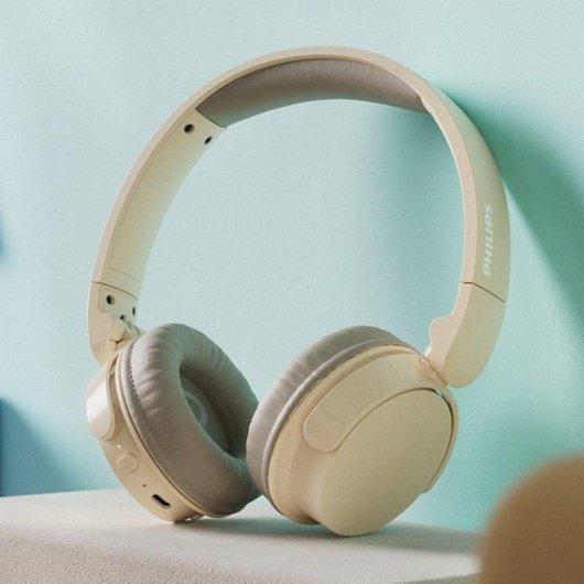 Auriculares Philips TAH3209 Bluetooth pliables, son dynamique, micro, beige