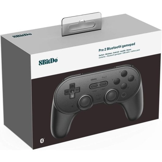 8Bitdo Pro2 Schwarz Bluetooth/USB Analog/Digital Gamepad Nintendo Switch, Nintendo Switch Lite, PC