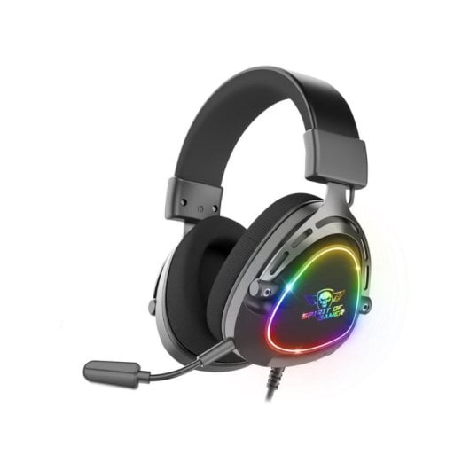 Auriculares Spirit of Gamer Elite H40 con cable, Jack 3,5 mm y USB, RGB, Negro
