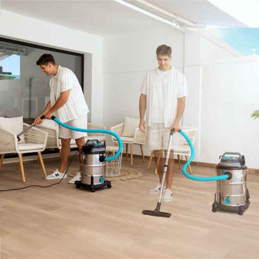 Cecotec Conga Rockstar Wet & Dry Steel Pro Tool Aspirador de Sólidos y Líquidos 30L 1600W Negro