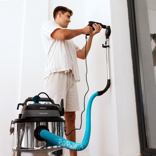 Cecotec Conga Rockstar Wet & Dry Steel Pro Tool Aspirador de Sólidos y Líquidos 30L 1600W Negro