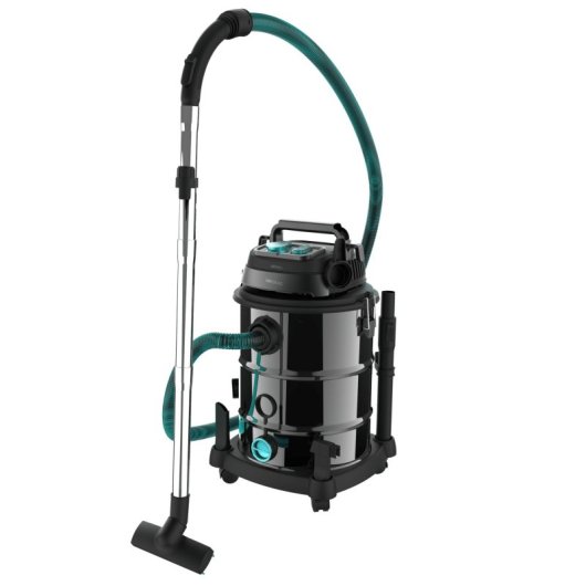 Cecotec Conga Rockstar Wet & Dry Steel Pro Tool Aspirador de Sólidos y Líquidos 30L 1600W Negro