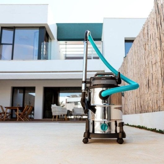 Aspiradora de tambor Cecotec Conga Rockstar Wet & Dry Steel Pro Tool 1600W Blowing System tanque acero inoxidable