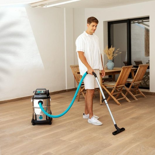 Cecotec Conga Rockstar Wet & Dry Steel Pro Tool Aspirador de Sólidos y Líquidos 30L 1600W Negro