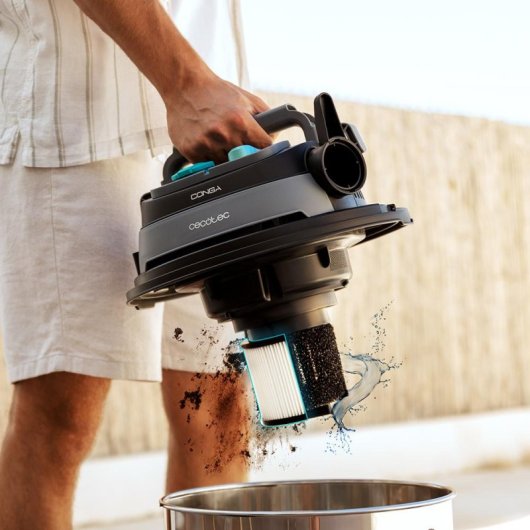Cecotec Conga Rockstar Wet & Dry Steel Pro Tool Aspirador de Sólidos y Líquidos 30L 1600W Negro