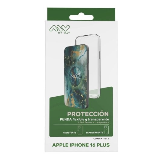 Coque Myway compatible avec Apple iPhone 16 Plus transparente