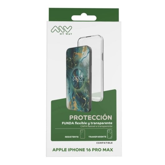 Coque Myway compatible avec Apple iPhone 16 Pro Max transparente