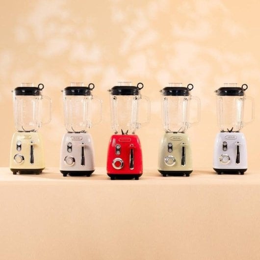 Blender Cecotec Power Black Titanium RetroRed 1200W 1.5L 4 lames Rétro Rouge