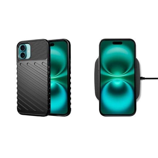 Coque Cool pour iPhone 16 Plus, noir tonnerre