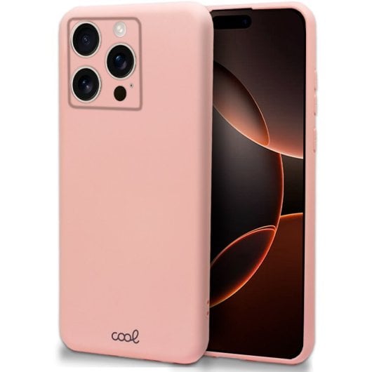 Coque en silicone souple Cool Cover rose pour iPhone 16 Pro Max
