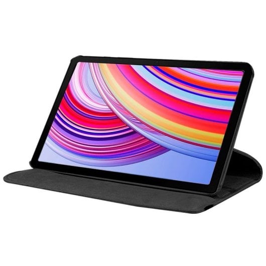 Cool Capa Giratória de Pele Sintética Preta para Xiaomi Redmi Pad Pro