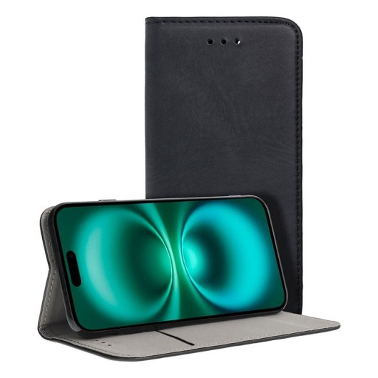 Cool Funda Flip Cover Liso Negro para iPhone 16 Plus