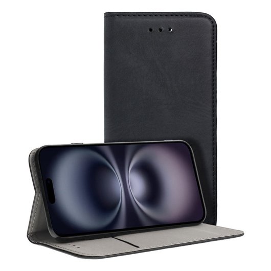 Cool Funda Flip Cover Liso Negro para iPhone 16
