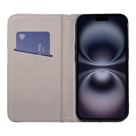 Cool Funda Flip Cover Liso Negro para iPhone 16