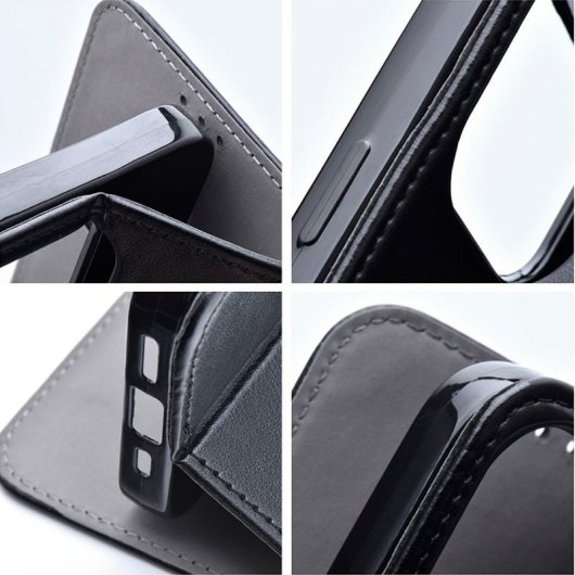 Cool Funda Flip Cover Liso Negro para iPhone 16