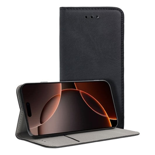 Coole schlichte schwarze Flip-Cover-Hülle für das iPhone 16 Pro Max