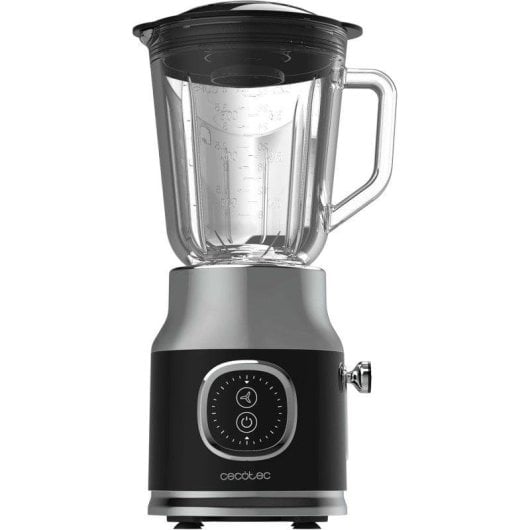 Batidora Cecotec RetroTwist Black 800W 1L 4 Lâminas Titanio Vidro Retro