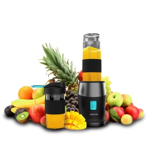 Cecotec Power Titanium 900 ProGo Batidora de Smoothies con 2 Vasos Portátiles 570ml 900W