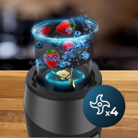 Cecotec Power Titanium 900 ProGo Batidora de Smoothies con 2 Vasos Portátiles 570ml 900W