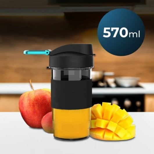 Cecotec Power Titanium 900 ProGo Batidora de Smoothies con 2 Vasos Portátiles 570ml 900W