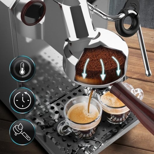 Cecotec Baristeo Intima Cafetera Espresso Barista Profesional 15 Bares 1850W Acero Inoxidable