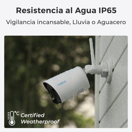 Reolink Argus Series B320 Cámara Vigilancia WiFi IP Exterior con Panel Solar FullHD Visión Nocturna