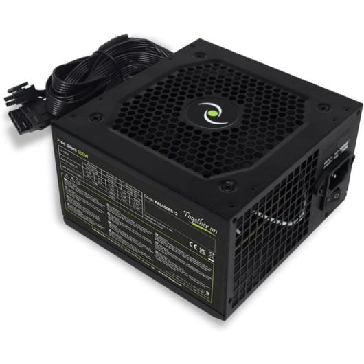 Alimentation Tecnoware Atx 550, ventilateur silencieux, 2xsata, 1x24 pôles, 1x4+4 pôles, 2xmolex