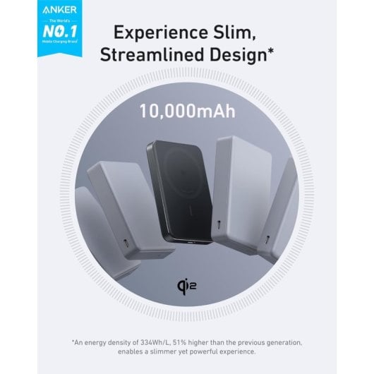 Anker MagGo Powerbank 10000mAh Magnética Qi2 Ultra Slim Preto