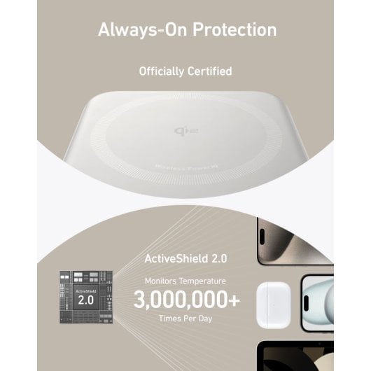 Anker PowerBank Magnetico con Ricarica Wireless 10000 mAh USB-C Qi2 15W Bianco