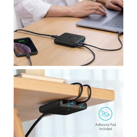 Anker PowerPort Atom III Dispositivo de Carga Multi-Carregador 65W Preto