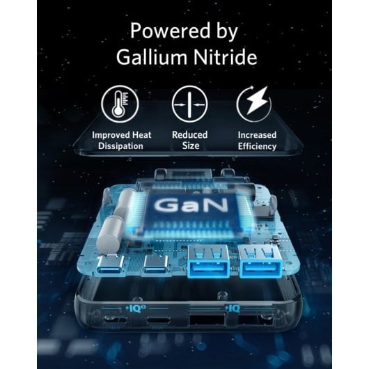 Anker PowerPort Atom III Dispositivo de Carga Multi-Carregador 65W Preto