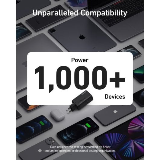 Anker Prime Carregador de Parede 65W 1xUSB-A + 2xUSB-C Preto