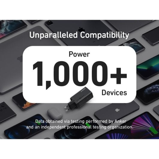 Anker Prime Carregador de Parede 65W 1xUSB-A + 2xUSB-C Preto