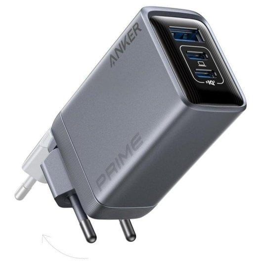Chargeur Anker Prime GaN 100W 3 Ports USB-C/USB Gris