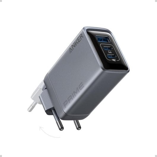 Chargeur Anker Prime GaN 100W 3 Ports USB-C/USB Gris