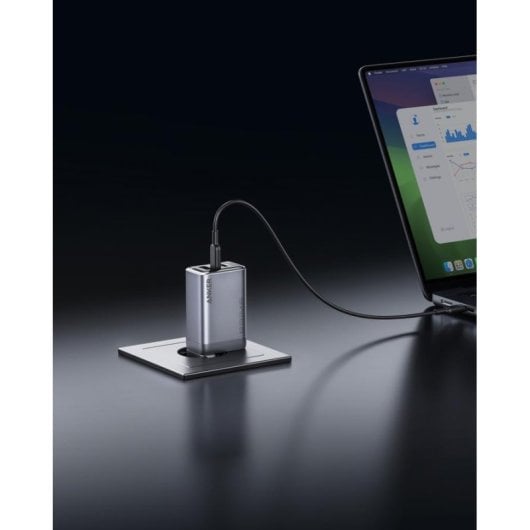 Chargeur Anker Prime GaN 100W 3 Ports USB-C/USB Gris