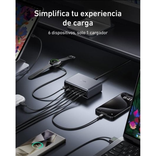 Anker Prime Charger Estación de Carga 6 Puertos USB-C GaN 200W