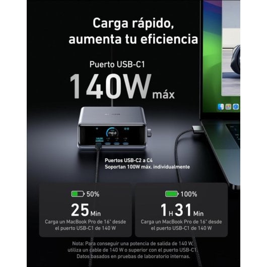 Anker Prime Estación de Carga 6 Puertos GaNPrime 250W