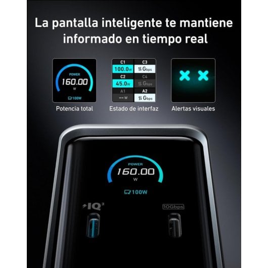 Anker Prime Charging Docking Station Replicador de Puertos 160W 14 Puertos con Salida Máxima de 160W